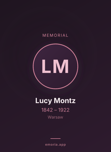 Memorial portrait of Lucy Montz