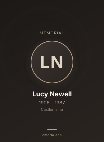 Memorial portrait of Lucy Newell