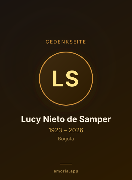 Gedenkportrait von Lucy Nieto de Samper