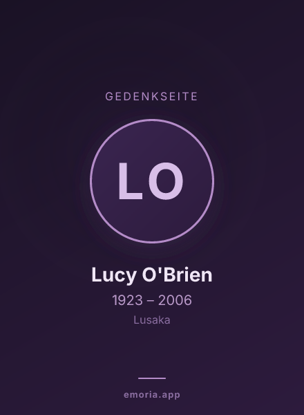 Gedenkportrait von Lucy O'Brien