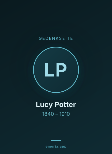 Gedenkportrait von Lucy Potter