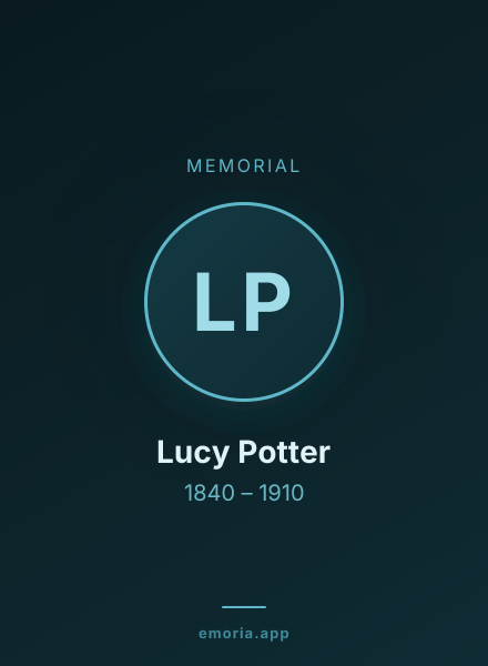 Memorial portrait of Lucy Potter