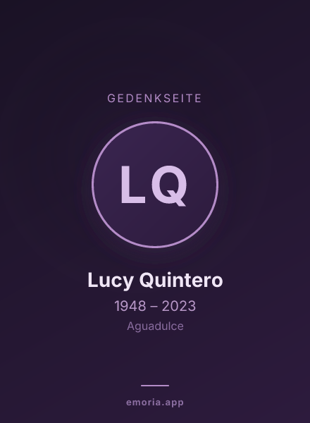 Gedenkportrait von Lucy Quintero