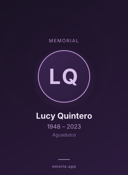Memorial portrait of Lucy Quintero
