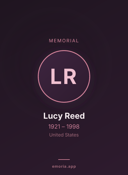 Memorial portrait of Lucy Reed