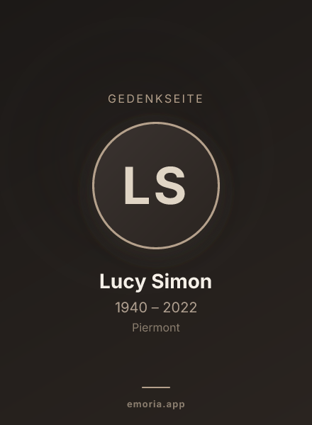 Gedenkportrait von Lucy Simon