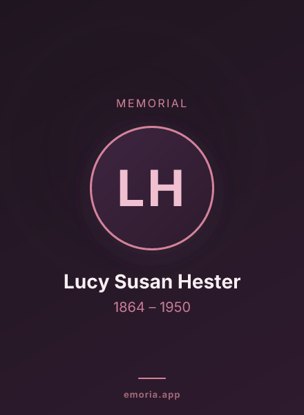 Memorial portrait of Lucy Susan Hester