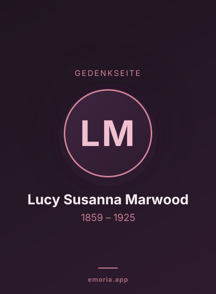Gedenkportrait von Lucy Susanna Marwood