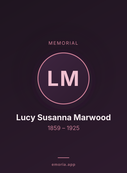 Memorial portrait of Lucy Susanna Marwood