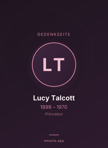 Gedenkportrait von Lucy Talcott