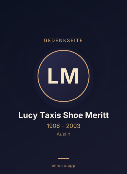 Gedenkportrait von Lucy Taxis Shoe Meritt