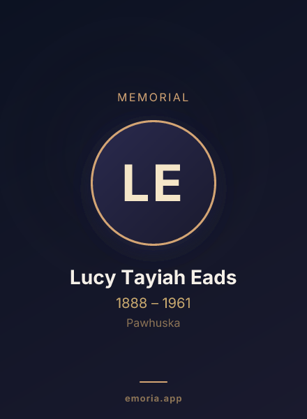 Memorial portrait of Lucy Tayiah Eads