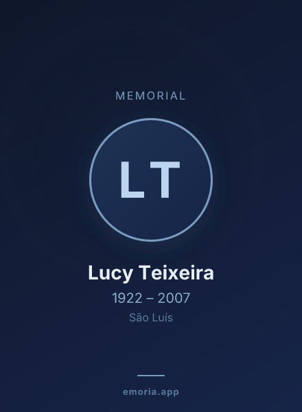 Memorial portrait of Lucy Teixeira