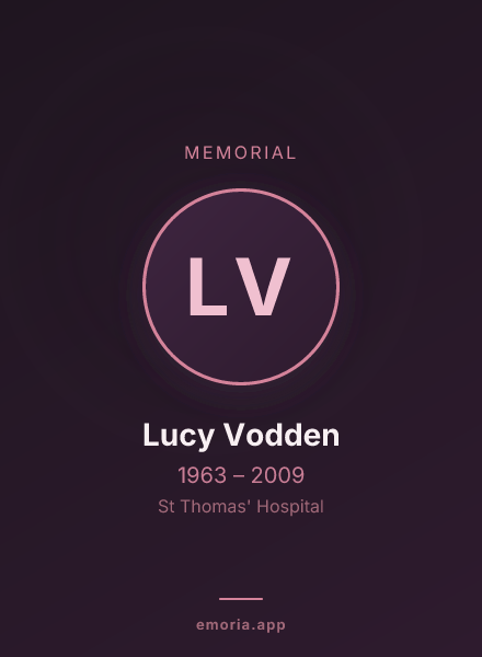 Memorial portrait of Lucy Vodden