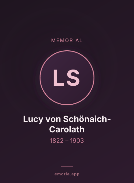 Memorial portrait of Lucy von Schönaich-Carolath