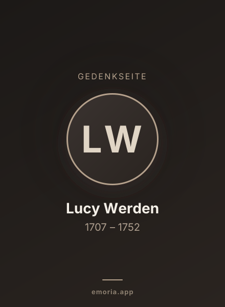 Gedenkportrait von Lucy Werden