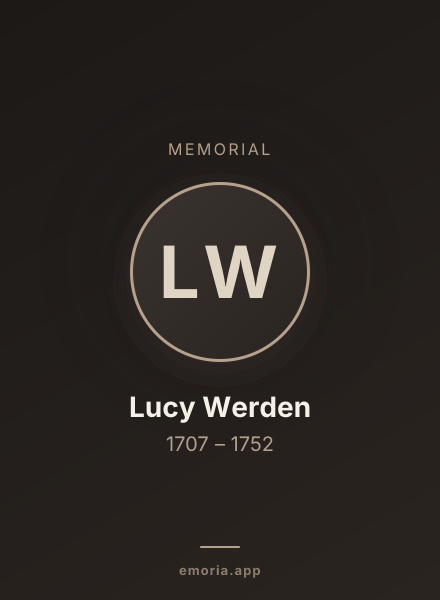Memorial portrait of Lucy Werden
