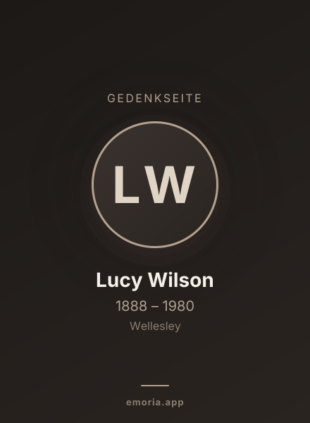 Gedenkportrait von Lucy Wilson