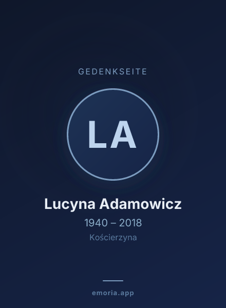 Gedenkportrait von Lucyna Adamowicz