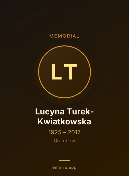 Memorial portrait of Lucyna Turek-Kwiatkowska