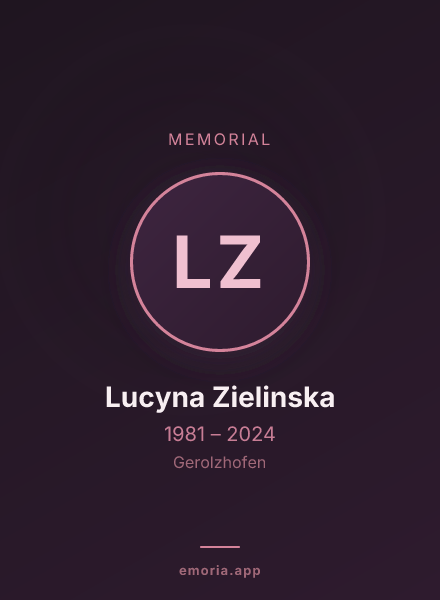 Memorial portrait of Lucyna Zielinska
