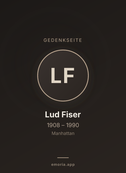 Gedenkportrait von Lud Fiser