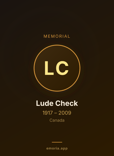 Memorial portrait of Lude Check