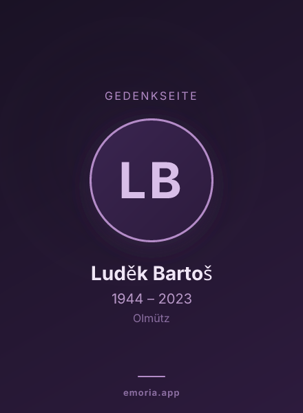 Gedenkportrait von Luděk Bartoš