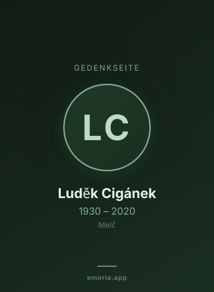 Gedenkportrait von Luděk Cigánek