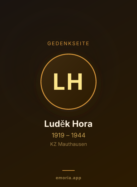 Gedenkportrait von Luděk Hora