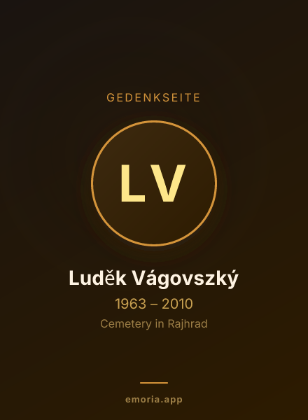 Gedenkportrait von Luděk Vágovszký
