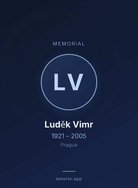 Memorial portrait of Luděk Vimr