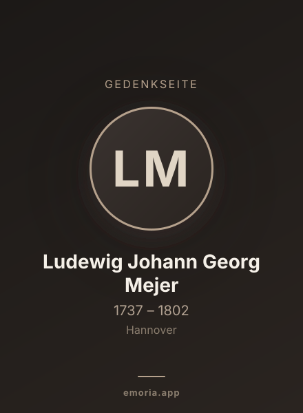 Gedenkportrait von Ludewig Johann Georg Mejer