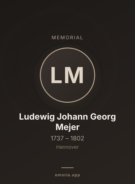 Memorial portrait of Ludewig Johann Georg Mejer