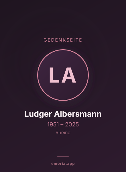 Gedenkportrait von Ludger Albersmann