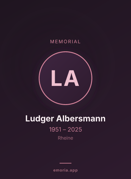 Memorial portrait of Ludger Albersmann