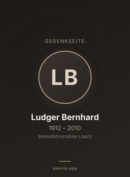 Gedenkportrait von Ludger Bernhard