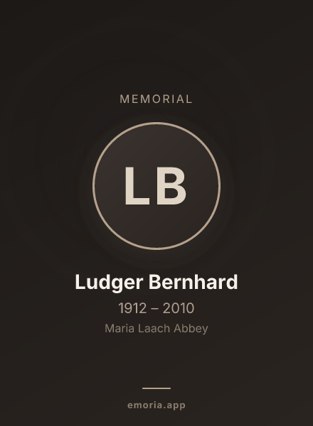 Memorial portrait of Ludger Bernhard