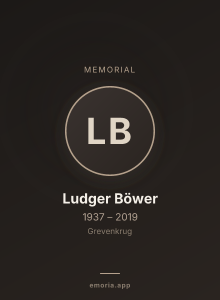 Memorial portrait of Ludger Böwer