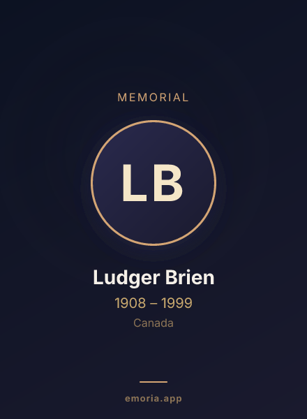 Memorial portrait of Ludger Brien