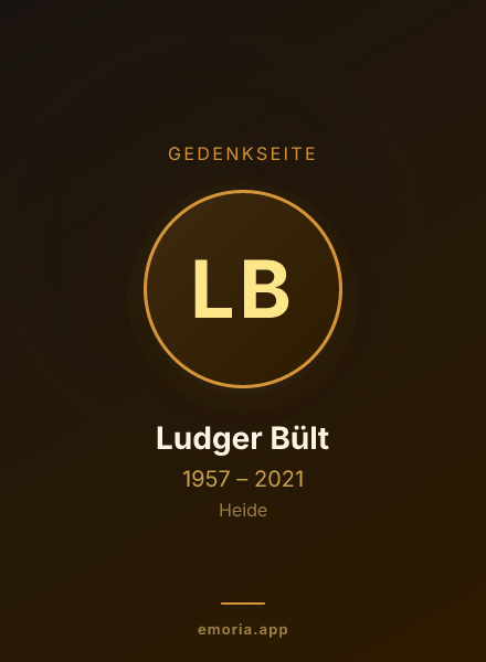Gedenkportrait von Ludger Bült