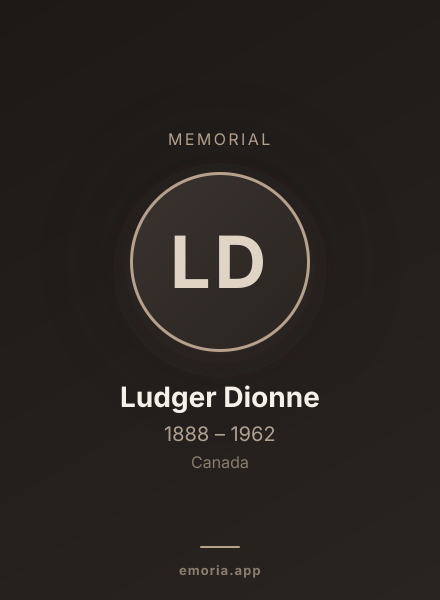 Memorial portrait of Ludger Dionne