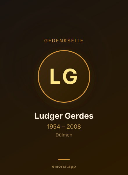 Gedenkportrait von Ludger Gerdes