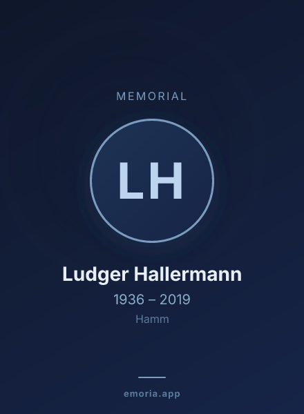 Memorial portrait of Ludger Hallermann