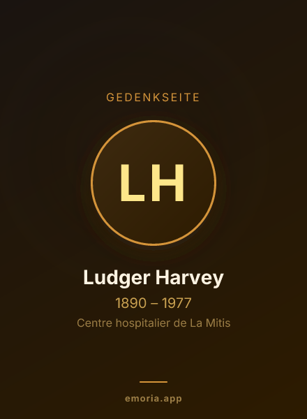 Gedenkportrait von Ludger Harvey