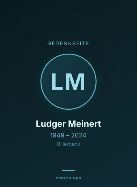 Gedenkportrait von Ludger Meinert