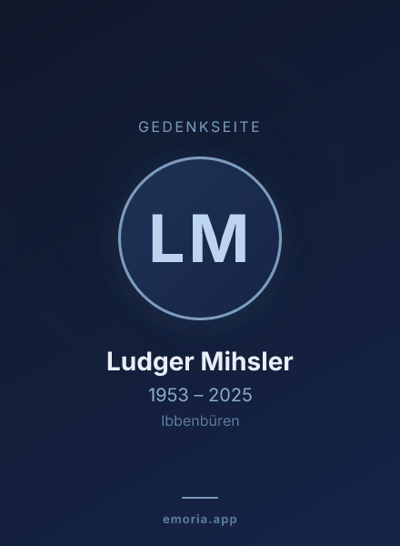 Gedenkportrait von Ludger Mihsler