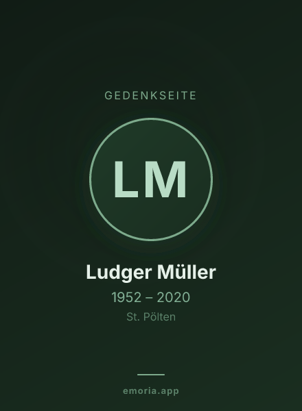 Gedenkportrait von Ludger Müller