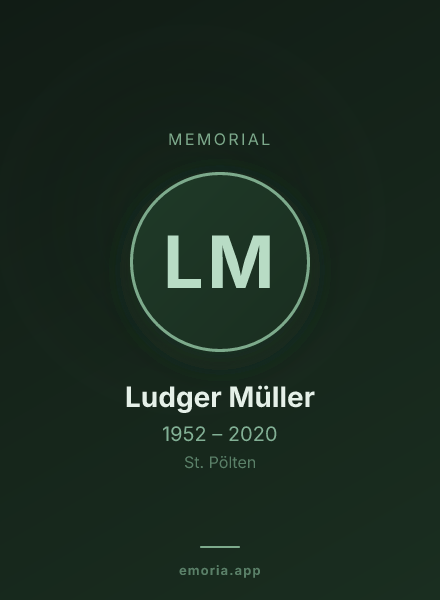Memorial portrait of Ludger Müller
