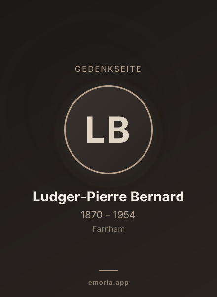 Gedenkportrait von Ludger-Pierre Bernard